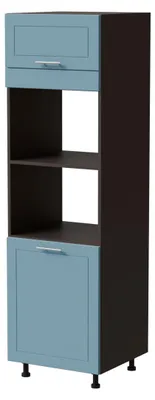 Productafbeelding van Ovenombouwkast BARI, 60x207 cm, geverfd, kleur naar keuze. Model: BA-D14/RU/60/207, RAL 5024, pastelblauw, mat, lava