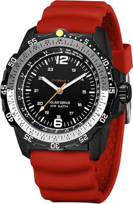 Produktbild von Solar Herren Armbanduhr Tactical 5ATM Wasserdicht Analog Militäruhr mit Silikonarmband Leuchtzeiger Mineralglas Outdoor Sport Freizeit Uhr