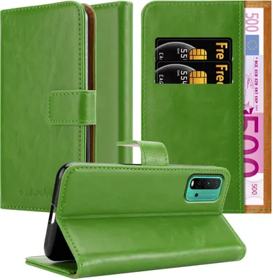 Produktbild von Cadorabo Hülle für Xiaomi RedMi 9T / POCO M3 Schutzhülle in Grün Handyhülle Book Tasche Case Etui Luxury