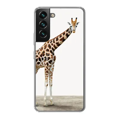 Produktbild von MuchoWow® Handyhülle Schutzhülle Hülle für Samsung Galaxy S22 Giraffe - Tiere - Weißer Hintergrund - Kinder - Junge - Mädchen Silikon Softcase Handy Hülle - Mobiltelefonhülle