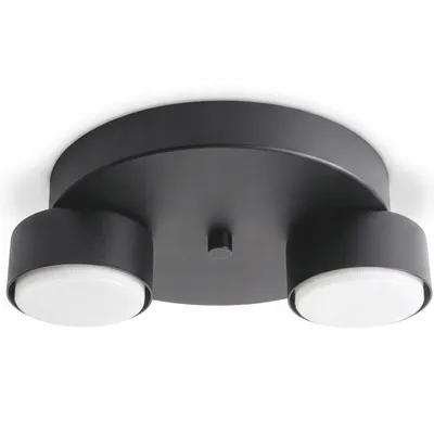 Produktbild von FKL DESIGN Deckenstrahler 2-flammig Schwarz GX53 Deckenleuchte LED Spot für Wohnzimmer Küche Flur Schlafzimmer max. 25W (N430-E2-S)
