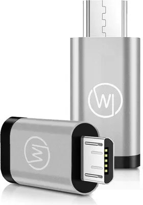Produktbild von Wicked Chili MicroUSB auf USB C OTG (On-The-Go) Adapter für mit Huawei EnVizion 360 und USB-C Kameras für Smartphone - Micro-USB OTG auf USB C Adapter für Handys / Tablets mit MicroUSB Port - 2 Set