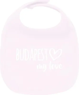 Produktbild von Huuraa Unisex Babylatz Budapest my love Geschenk Babypink  Baumwolle Budapest Mitbringsel