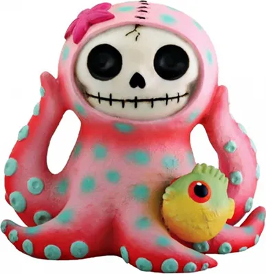 Produktbild von Kleine Furrybones Figur Octopee - die Geschenkidee für Gothic Fans