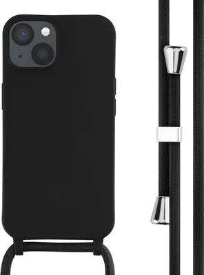 Produktbild von imoshion SilikonHülle mit Band iPhone 13 - Schwarz