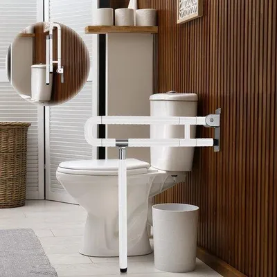 Produktbild von Toilettreppen für ältere Menschen mit Behinderung Toilettsicherheitsstangen schwenkbar Toiletthilfestangen für ältere Menschen mit Behinderung Toiletthilfestangen für Senioren