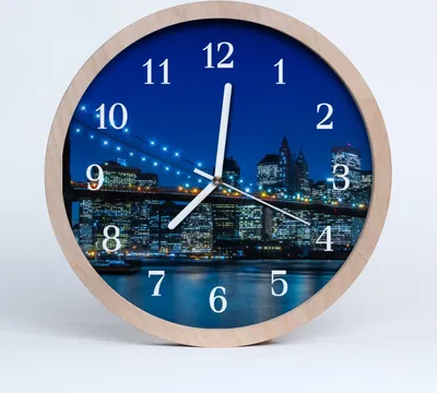 Produktbild von Holzuhr 20fi cm wanduhr - Stadt im Himmel