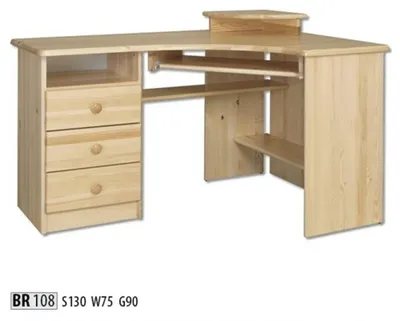 Produktbild von Tisch Holz Schreibtisch Tische Ecktisch Computer Schreibtisch Massiv Echtholz