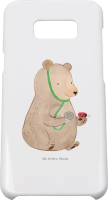 Produktbild von Mr. & Mrs. Panda Samsung Galaxy S8 plus Handyhülle  Bär Arzt - Weiß - Geschenk, Handycover, Cover, Ärztin, Teddybär, Handy Case, Doktor, Professor, Hülle, Doktorin