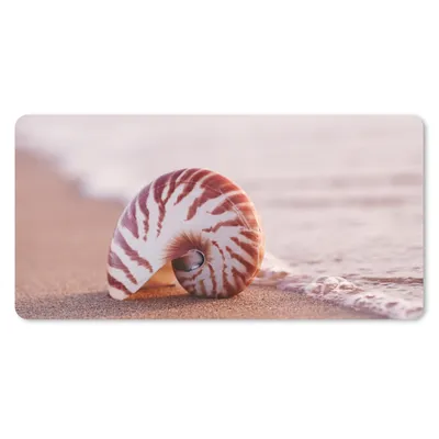 Produktbild von MuchoWow® Schreibtischunterlage Muschel - Strand - Meer - Sand 80x40 cm - XXL Mauspad - Gaming Mauspad