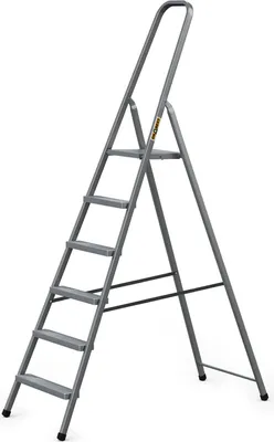 Produktbild von DRABEST | Leiter - Stahlleiter - haushaltsleiter - leiter 6 stufen - Klapptritt - Stahl - Universal - bis 125 kg