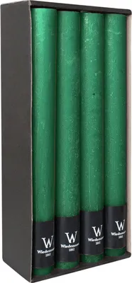 Produktbild von Stabkerzen aus Paraffin, Seegrün, Marble Rustik, Wiedemann, 280/35 mm, Brenndauer ca. 30h, 8 Stück