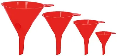 Productafbeelding van hünersdorff 951500 hünersdorff Trichter HD-PE Set 4-teilig rot