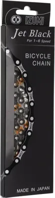 Produktbild von Izumi Kette Chain 5 6 fach Speed SingleSpeed 1/2 x 3/32 jet black-silber