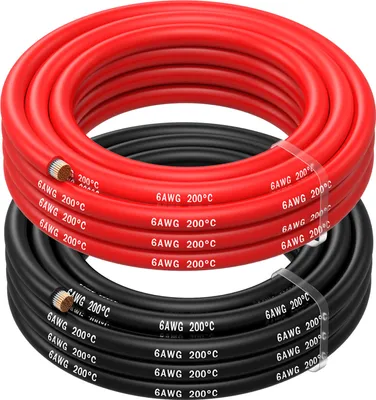 Produktbild von MMOBIEL MMOBIEL 6 AWG Silikon Elektronik Kabel - 6 Gauge Verzinnte Kupferkabel 2.5 m