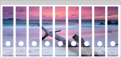 Produktbild von Wallario Ordnerrücken Sticker, selbstklebend für breite Ordner, 9 Stück, Motiv Abendhimmel bei Sonnenuntergang