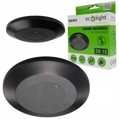 Obrázek produktu pro Detektor pohybu, povrchová montáž, PIR, 360°, IP20, pro zátěž do 1000W, 110-240V AC