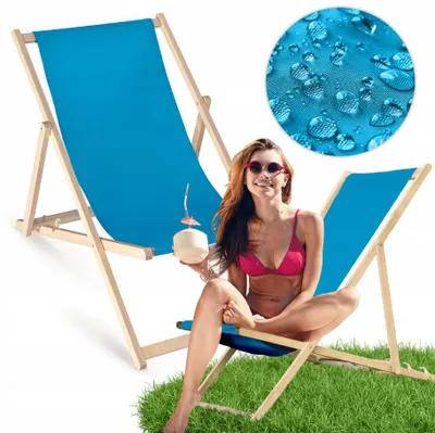 Zdjęcie produktu dla Premium składany leżak ogrodowy – wytrzymały, wodoodporny leżak plażowy do ogrodu, na taras i camping