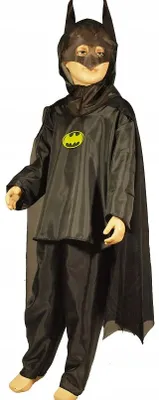 Produktbild von U Wiktora Batman Kinderkostüm mit Umhang, Größe 134-140