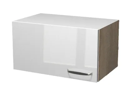 Produktbild von Kurzhängeschrank Küche - 60 cm breit - Hochglanz Weiß Sonoma Eiche – Valencia