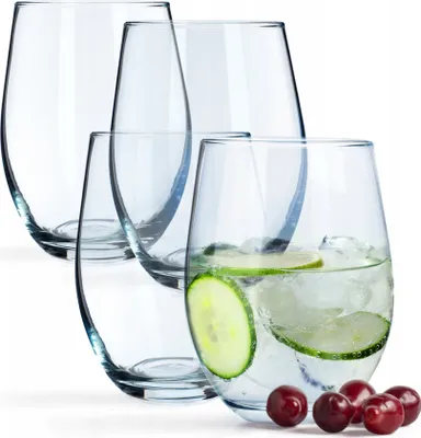 Obrázok produktu pre KADAX poháre na vodu a džús "Stilo", poháre na nápoje, 580 ml, 4 kusy