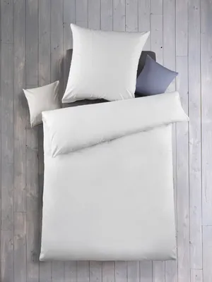 Produktbild von Soma Renforcé Bettwäsche 135 x 200 cm Bettbezug Kopfkissenbezug 80 x 80 cm Weiss weiss