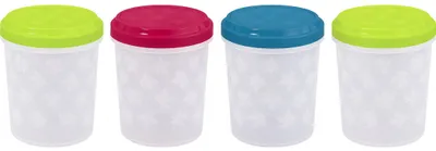 Obrázok produktu pre Sada 4 dóz na potraviny so závitom Rukkola 1 l 120 x 135 mm