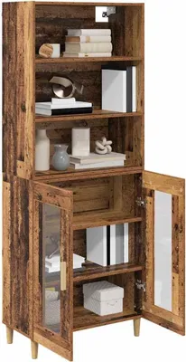 Produktbild von vidaXL Highboard Altholz 69,5 x 32,5 x 180 cm Holzwerkstoff