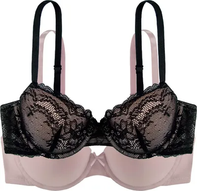Produktbild von DORINA Doppelpack T-Shirt BH Chloe D17180 (BH Größe: 85 D / Farbe: schwarz/rosa)