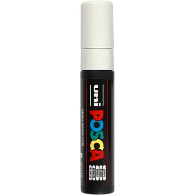 Produktbild von POSCA uni PC-17K, 1 Stück(e), Weiß, Meißel, Schwarz, Weiß, 1,5 cm, Tinte auf Wasserbasis