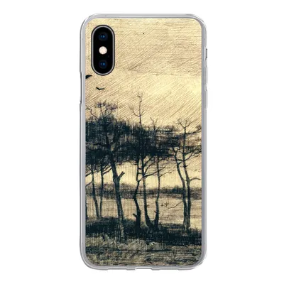 Produktbild von MuchoWow® Handyhülle Schutzhülle Hülle für iPhone X Kiefern im Sumpf - Vincent van Gogh Silikon Softcase Handy Hülle - Handyhülle