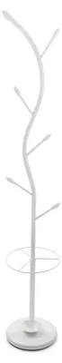 Imagen del producto de Perchero de metal, diseño minimalista, 185x30x30 cm, con 6 ganchos, ideal para la entrada