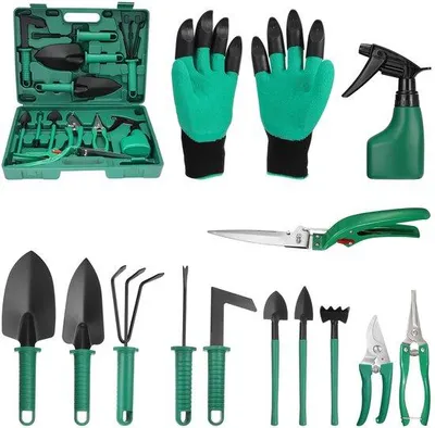 Produktbild von Unyqoos®️ 13-teiliges Gartenwerkzeugset mit Aufbewahrungsbox für GartenliebhaberKURZE VERKAUFSBESCHREIBUNGEntdecken Sie die Unyqoos®️ 13-teiliges Gartenwerkzeugset, das speziell für Gartenliebhaber entwickelt wurde. Diese umfassende Werkzeugkollektion bietet alles, was Sie für die Pflege und Gestaltung Ihres Gartens benötigen, und kommt in einer praktischen Aufbewahrungsbox.AUSFÜHRLICHE PRODUKTBESCHREIBUNGDas Unyqoos®️ Gartenwerkzeugset besteht aus hochwertigem, langlebigem Material, das für eine lange Lebe