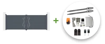 Produktbild von Flügeltor elektrisch 4m LIFE H.140cm + Drehtorantrieb TANKER B250