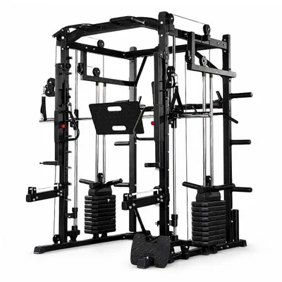 Image de PH Fitness Power Rack avec Smith Machine et 160KG de piles de poids, Leg Press avec bras Jammer et Landmine Row - Total Rack polyvalent et durable