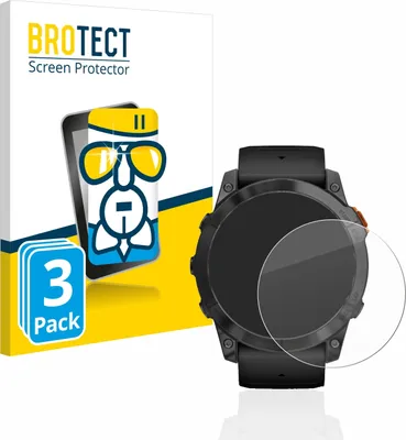Produktbild von 3x BROTECT Schutzglas für Garmin Fenix 7X Pro Solar (51 mm) Schutzfolie Panzer Folie Glas Display Schutz klar