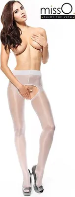 Produktbild von MissO - MI P211 Strumpfhose offen im Schritt silber 20den XXL