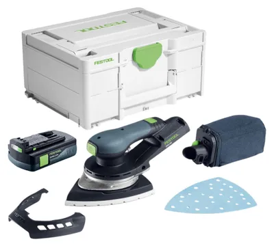 Produktbild von Festool DTSC 200-Basic Akku Deltaschleifer 18 V 145 x 195 mm Brushless + 1x Akku 3,0 Ah + Systainer - ohne Ladegerät