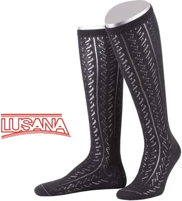 Produktbild von Lusana Trachtenkniestrumpf mit Ajourmuster