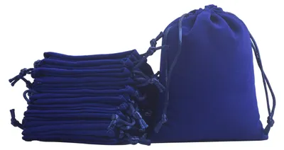 Imagen del producto de Bolsas de tela con cordón, de 17 x 23 cm, paquete de 10 unidades, ideales para regalos