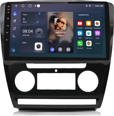 Produktbild von Zabudovaná navigácia, carplay 2+64G Pre Škoda Octavia 2008-2013 Android13 android Autorádio GPS Navi BT WiFi DAB SWC FM