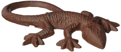 Gartenfigur Eidechse aus Gusseisen, 15x10x2,8 cm