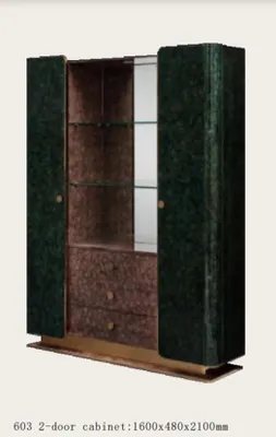 Produktbild von Vitrine Schrank Wohnzimmer Schränke Vitrinen Glasschrank Holzschrank Glas Holz