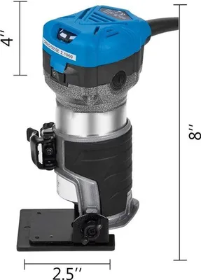 Produktbild von Oberfräse, kompakt – 800 W – Variable Drehzahl – 10.000-30.000 U/min – Für Holzbearbeitung – Präzision