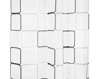 Obrázek produktu pro Závěs sprchový CUBI PEVA 180 x 200 cm bílo černý