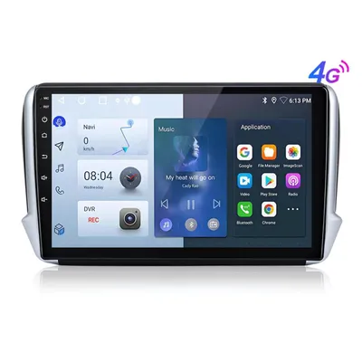 Immagine prodotto di 8-Core Android 13 Carplay 6+128G Radio per Peugeot 2008 2012-2018 GPS Nav RDS FM BT DAB+ WiFi 4GSIM Android Auto USB