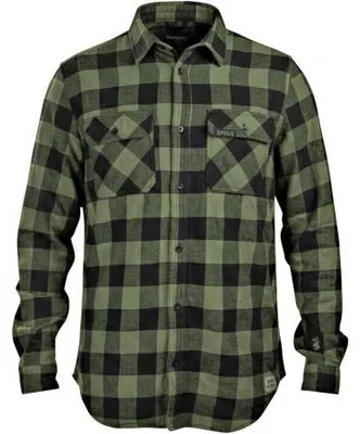 Produktbild von Flannel Check Shirt Herren (Moss Green) Größe L