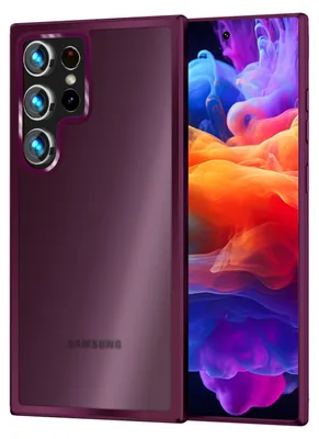 Image de Étui mat NALIA pour Samsung Galaxy S24 Ultra – Résistant aux chocs et semi-transparent – FUZION (étui anti-traces de doigts) – Marque berlinoise – Rouge