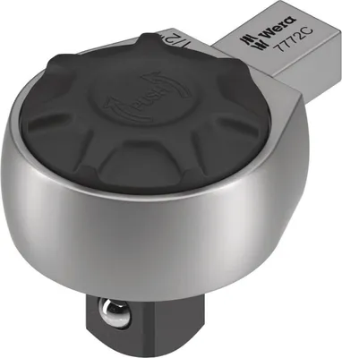 Produktbild von Wera 7772 C, Torque wrench end fitting, Schwarz, Silber, 1 Stück(e), Chrom-Vanadium-Stahl (Cr-V), 12.5 mm, 9 x 12 mm