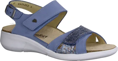 Produktbild von Finn Comfort Nadi Blau Damen Sandale Wechselfußbett Leder NEU - Marken Finn Comfort, Blau, leder (nubuk/strada)